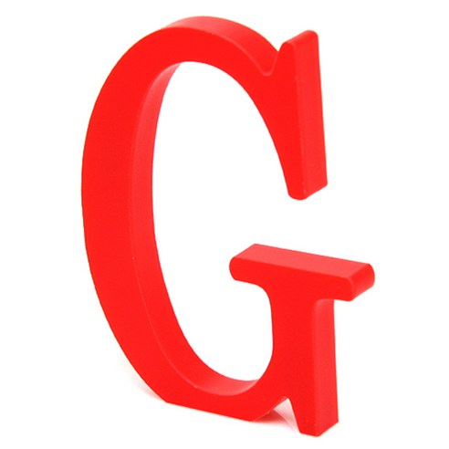 쿠 홈 인테리어 소품 아크릴 스텐딩 이니셜 02, G (레드)