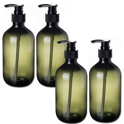 리버그린 심플 공병 그린 500ml + 블랙캡, 4개입