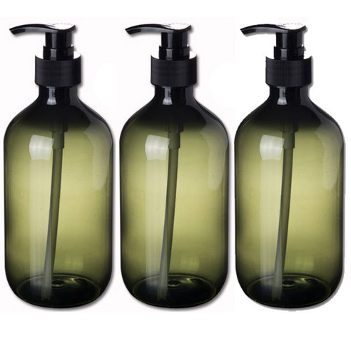 리버그린 심플 공병 그린 500ml + 블랙캡, 3개입