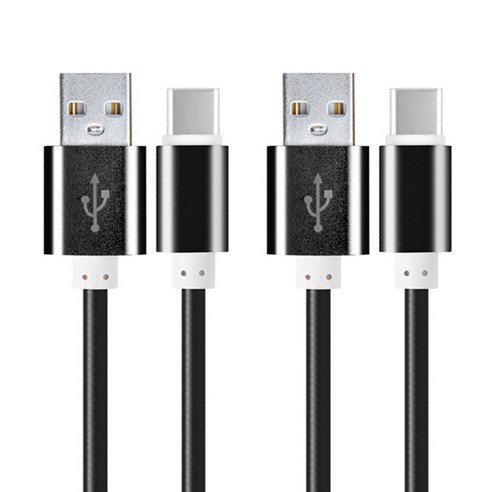 칼론 USB3.1 C타입 고속충전 케이블 1m KC-CC100, KC-CC100 (블랙), 2개입