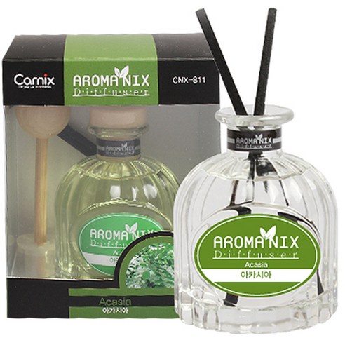 카닉스 아로마닉스 차량용 디퓨저 방향제 우드볼 + 섬유리드스틱 2p, 아카시아, 100ml