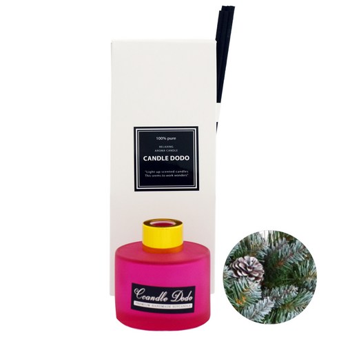 캔들도도 천연아로마 컬러라운드 핫핑크 디퓨저 100ml, 파인유칼립투스