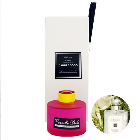 캔들도도 천연아로마 컬러라운드 핫핑크 디퓨저 100ml, 가드니아
