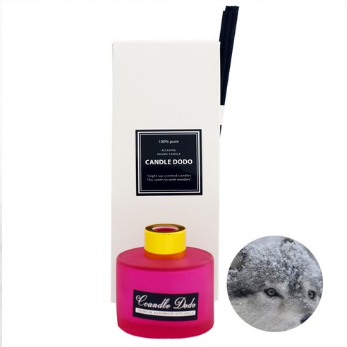 캔들도도 천연아로마 컬러라운드 핫핑크 디퓨저 100ml, 후레쉬피어스