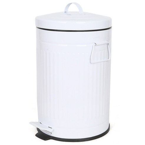 기프트캔 칼라 댐퍼 휴지통 20L 무소음, 화이트, 1개