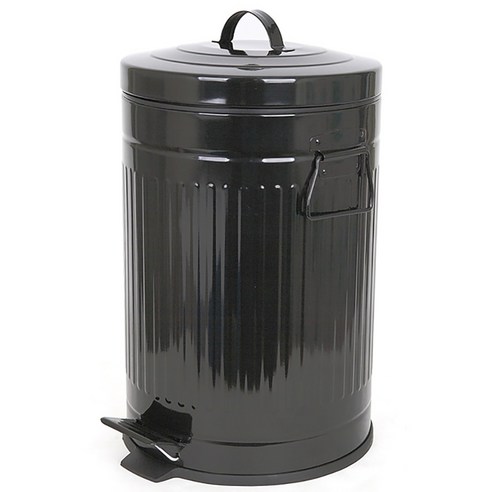 기프트캔 칼라 댐퍼 휴지통 20L 무소음, 블랙, 1개