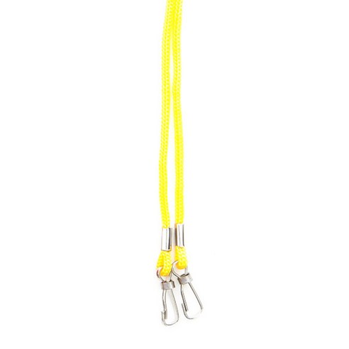 VIC 양줄고리 명찰줄 3mm, 노랑색, 50개입