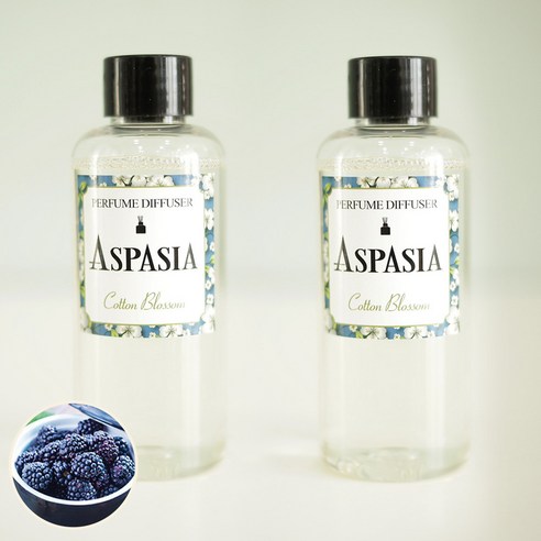 아스파시아 디퓨저 리필 오일 2p, 블랙베리&베이, 100ml