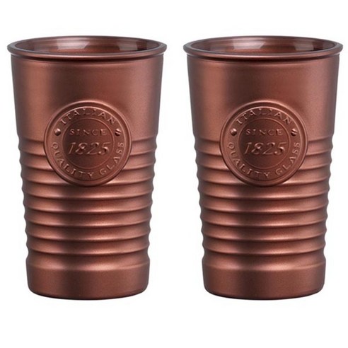 보르미올리 오피시나 1825 워터 컵 325ml, 브론즈, 2개입