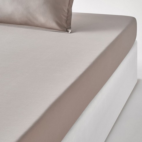 라흐두뜨 퍼케일면 단색 심플 매트리스 커버 F682722, taupe brown
