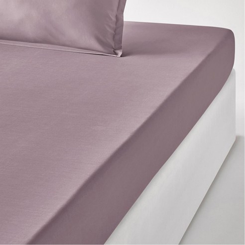라흐두뜨 퍼케일면 단색 심플 매트리스 커버 F682722, grey purple
