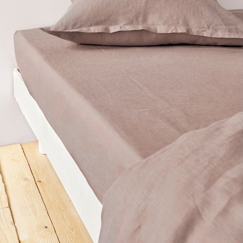 라흐두뜨 린넨 단색 매트리스 커버 F682757, taupe brown