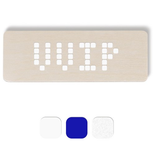 1AM 픽셀도어사인 직사각 + 5mm 픽셀 스티커 3p, 흰색, 파란색, 반사