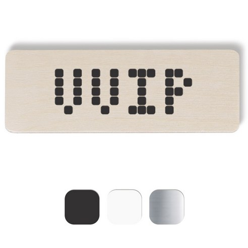 1AM 픽셀도어사인 직사각 + 5mm 픽셀 스티커 3p, 진회색, 흰색, 은색