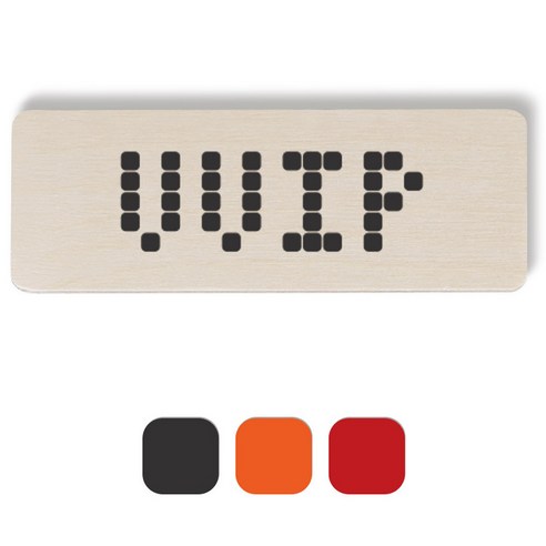 1AM 픽셀도어사인 직사각 + 5mm 픽셀 스티커 3p, 진회색, 주황색, 빨간색