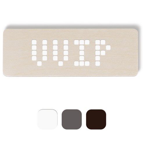 1AM 픽셀도어사인 직사각 + 5mm 픽셀 스티커 3p, 흰색, 연회색, 진갈색