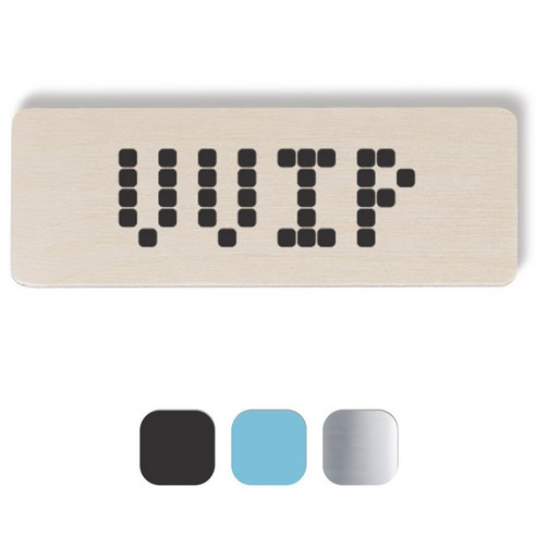 1AM 픽셀도어사인 직사각 + 5mm 픽셀 스티커 3p, 진회색, 하늘색, 은색