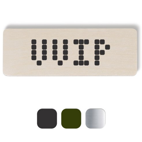 1AM 픽셀도어사인 직사각 + 5mm 픽셀 스티커 3p, 진회색, 올리브, 은색