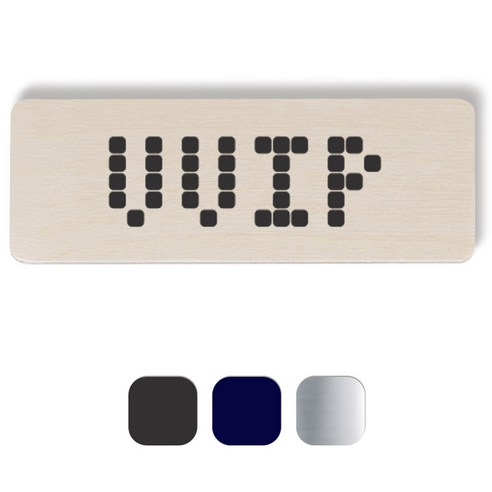 1AM 픽셀도어사인 직사각 + 5mm 픽셀 스티커 3p, 진회색, 군청색, 은색