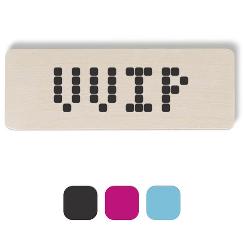 1AM 픽셀도어사인 직사각 + 5mm 픽셀 스티커 3p, 진회색, 분홍색, 하늘색