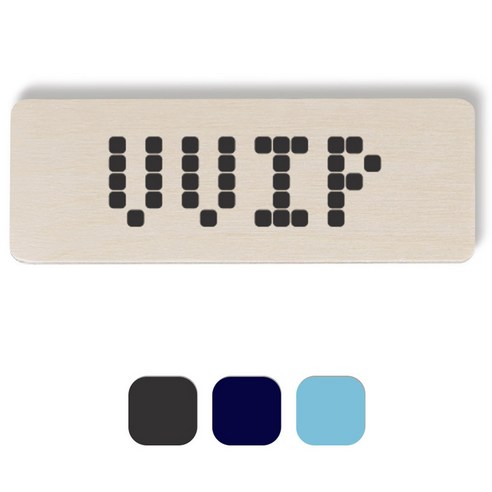 1AM 픽셀도어사인 직사각 + 5mm 픽셀 스티커 3p, 진회색, 군청색, 하늘색