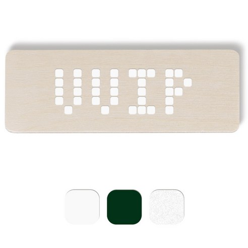 1AM 픽셀도어사인 직사각 + 5mm 픽셀 스티커 3p, 흰색, 초록색, 반사