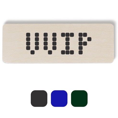 1AM 픽셀도어사인 직사각 + 5mm 픽셀 스티커 3p, 진회색, 파란색, 초록색