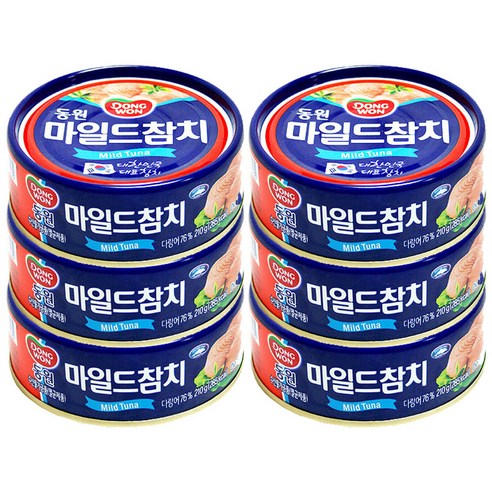 동원 마일드 참치, 210g, 6개