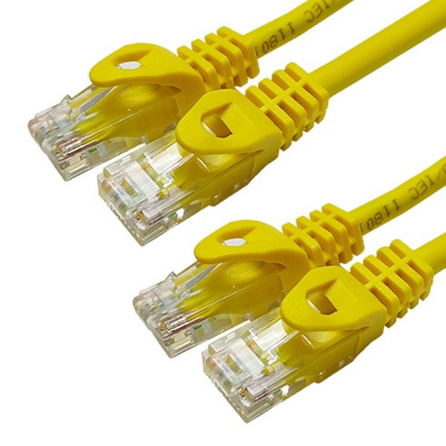 대원티엠티 CAT6E 기가비트 랜케이블 5m DW-UTP6, 옐로우, 2개입