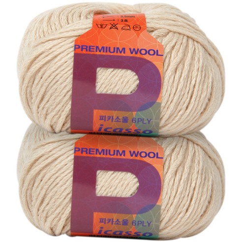 피카소 울 6PLY 뜨개실 2p, 4 (본)