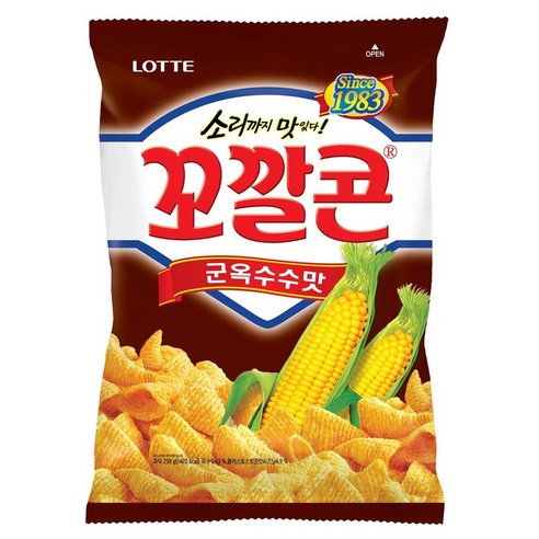 꼬깔콘 롯데제과 대용량 군옥수수맛 과자, 258g, 1개