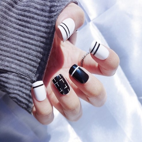 데일리나라 트렌드 네일팁 24p + 양면테이프 2p, 002, 1세트