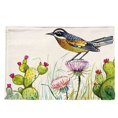 리빙팝 새 일러스트 식탁 매트, 6A, 44 x 28 cm