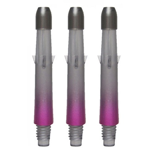 LSTYLE 다트샤프트 락 스트레이트 190mm, 블랙 그라데이션 핑크, 3개입