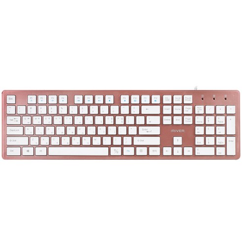 아이리버 USB 유선 아이솔레이션 키보드 IR-K2000P, 로즈골드