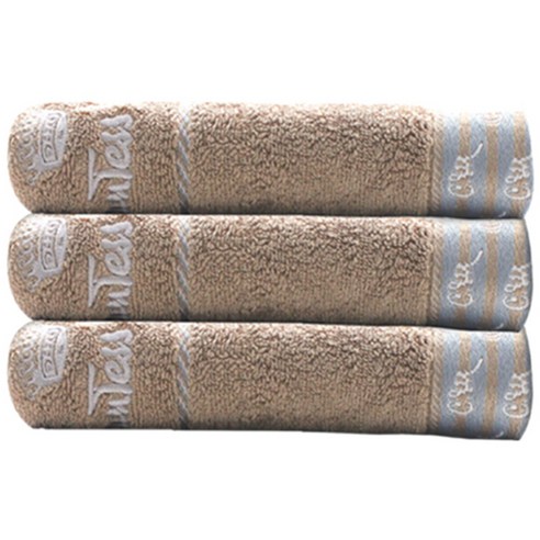 송월타월 카운테스마라 플래티늄 170g 세면타올, 베이지, 3개입