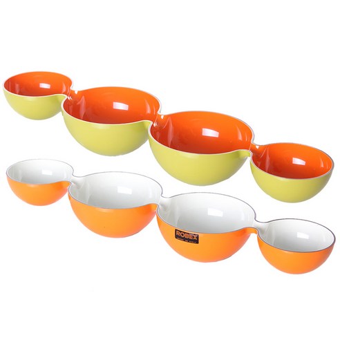 로벡스 4절 안주볼 2p 세트, 그린오렌지, 오렌지화이트, 1세트