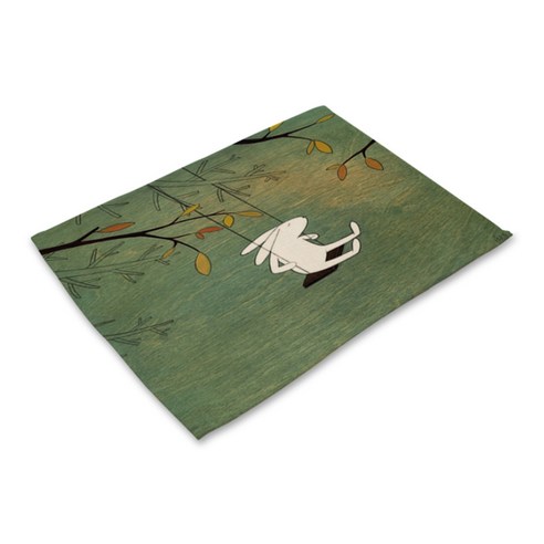 이코디 하얀동물의 꿈 테이블 매트 B, A, 42 x 32 cm