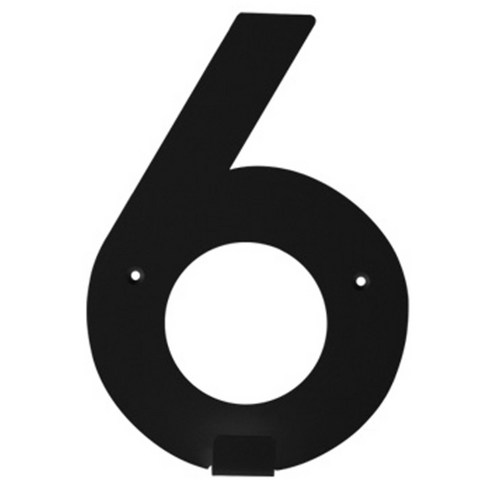 블루파온 포인트 장식 숫자훅 6 S, 블랙, 1개