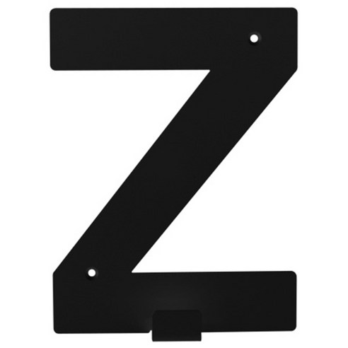 블루파온 포인트 장식 Z 알파벳훅 L, 블랙, 1개