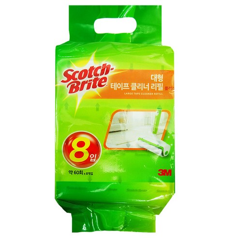 스카치브라이트 대형 테이프 클리너 리필 플러스 8p, 1개