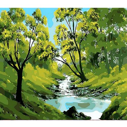 지인데코 DIY 명화그리기 세트 40 x 50cm, 숲속
