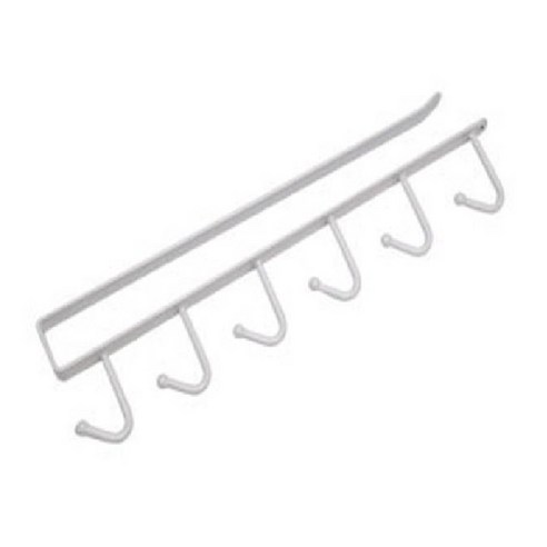 블럭마트 주방 심플 다용도 컵 앤 조리기구걸이, 화이트, 1개