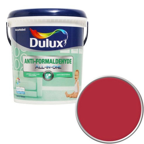 듀럭스 안티 포름알데히드 페인트 1L, Cherry Red, 1개