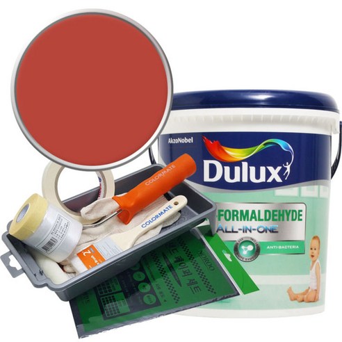 듀럭스 안티 포름알데히드 페인트 1L 세트, Routelle Red