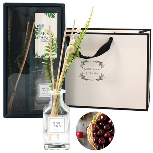 모리앤 보타니컬 스타일 디퓨저 100ml 세트 + 쇼핑백, 블랙체리, 1세트