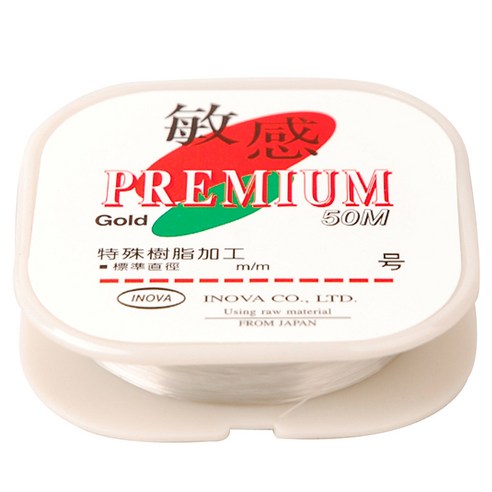 싸파 민감 premium gold 루어/민물 낚시줄 1.75호, 50m, 2개입