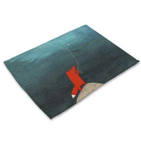 비케이 여우 식탁매트, 10, 가로 42cm x 세로 32cm