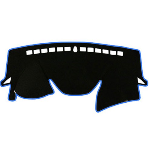 블랙라벨 펠트 라텍스 논슬립 대쉬보드커버 현대, 현대 i40(센터 무), 블랙 + 블루