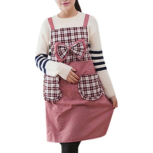 이코디 왕리본 앞치마, 팥, 1개